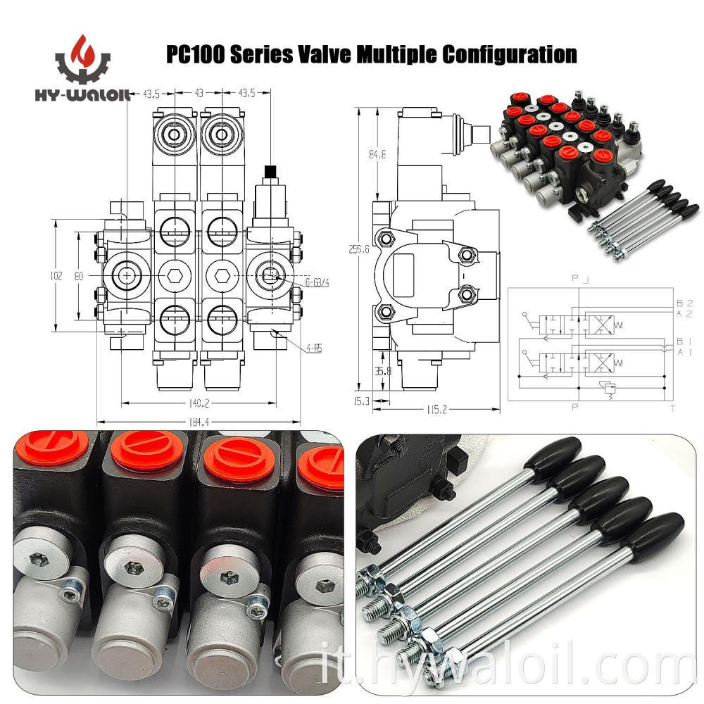 100L/min Manual Sectional Control Valve